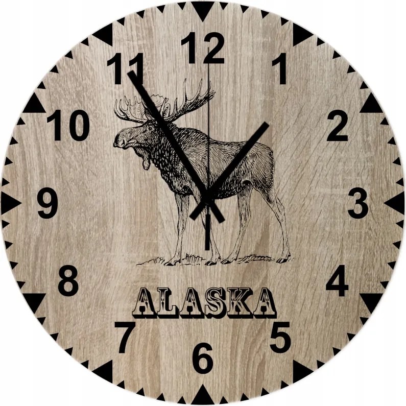 Dekoratív Falióra Ajándék Alaszka Szarvassal 45 cm