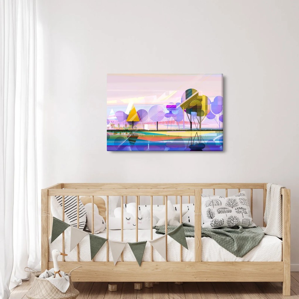 Kép - absztrakció, táj (90x60 cm)