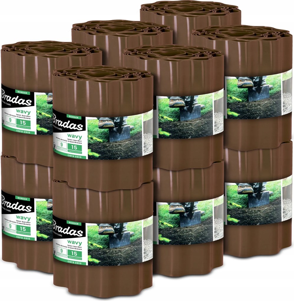 Kerti Gyepszegély 15 cm 108 m Hullámos Műanyag Rugalmas Us-p