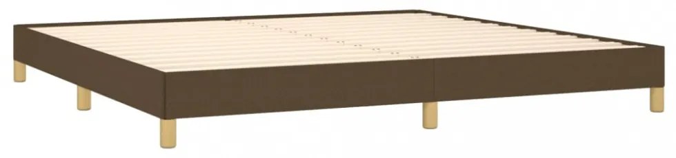 sötétbarna szövet ágykeret matrac nélkül 200 x 200 cm