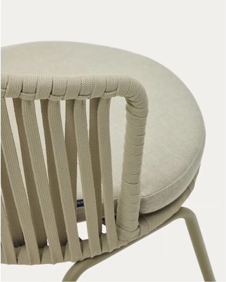 Bézs fém kerti szék Saconca – Kave Home