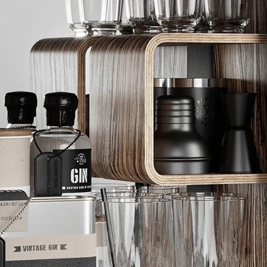 Koupelnová skříňka / kanistr - Bathroom Cabinet, Gold, 6 variant - Danish Fuel Variáns: Walnut