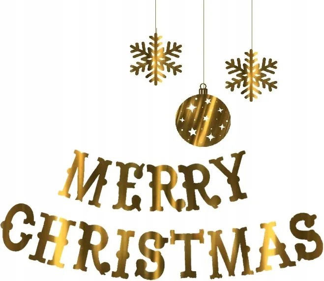 Merry Christmas girlanda banner karácsonyi dekorációk Karácsony