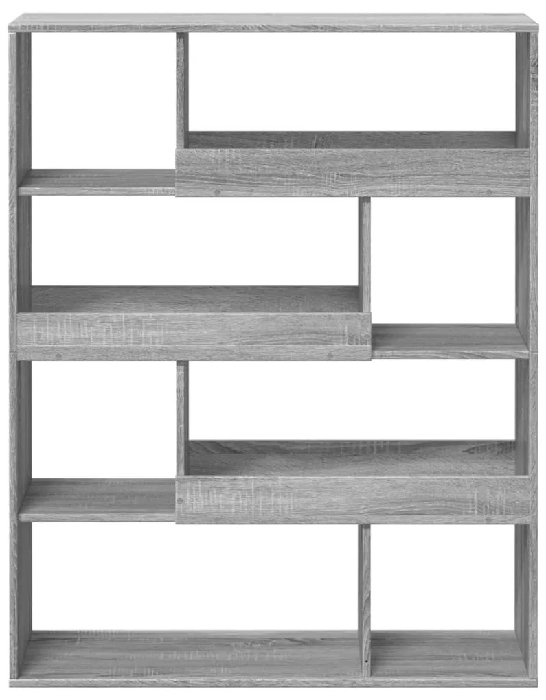 szürke sonoma színű szerelt fa könyvespolc 100 x 33 x 125,5 cm