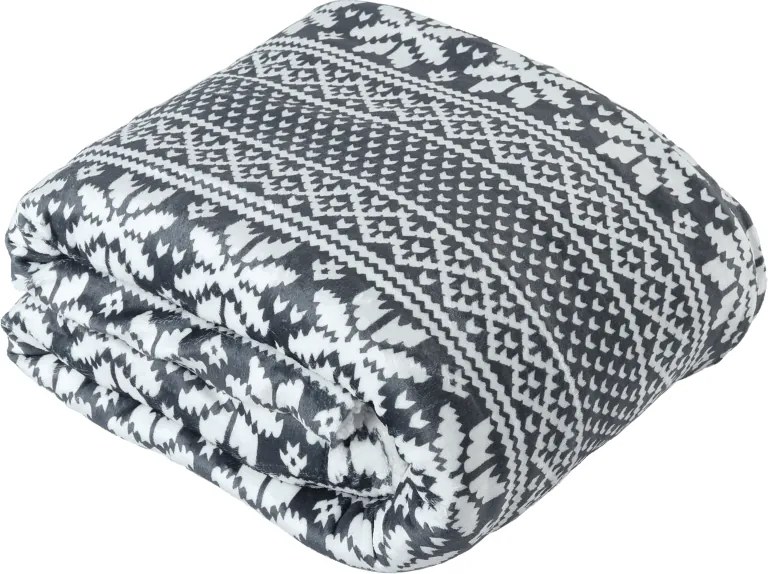 Kétoldalas bárány takaró, téli motívum, 150x200, MALENA