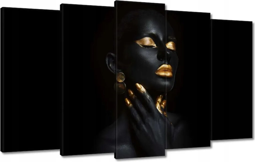 Vászonkép 100x60 Arannyal bevont arc