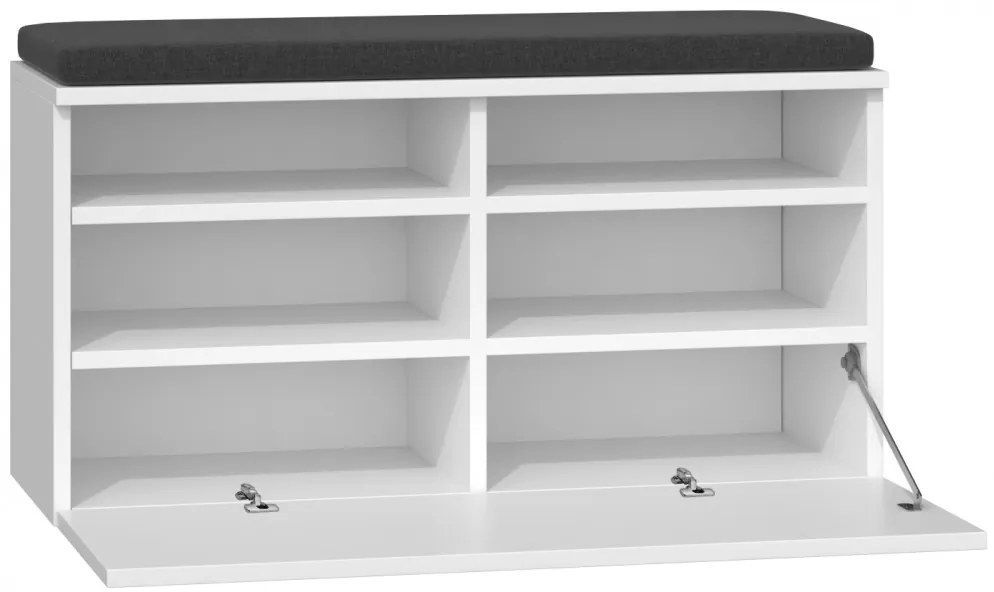 Drohmo Riva cipősszekrény, 85x46x35 cm, fehér