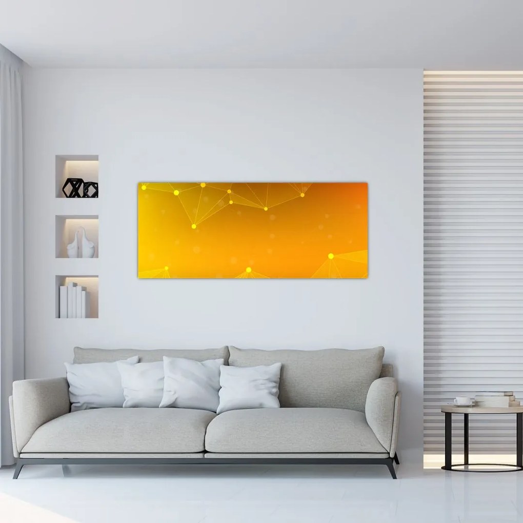 Absztrakt sárga kép (120x50 cm)