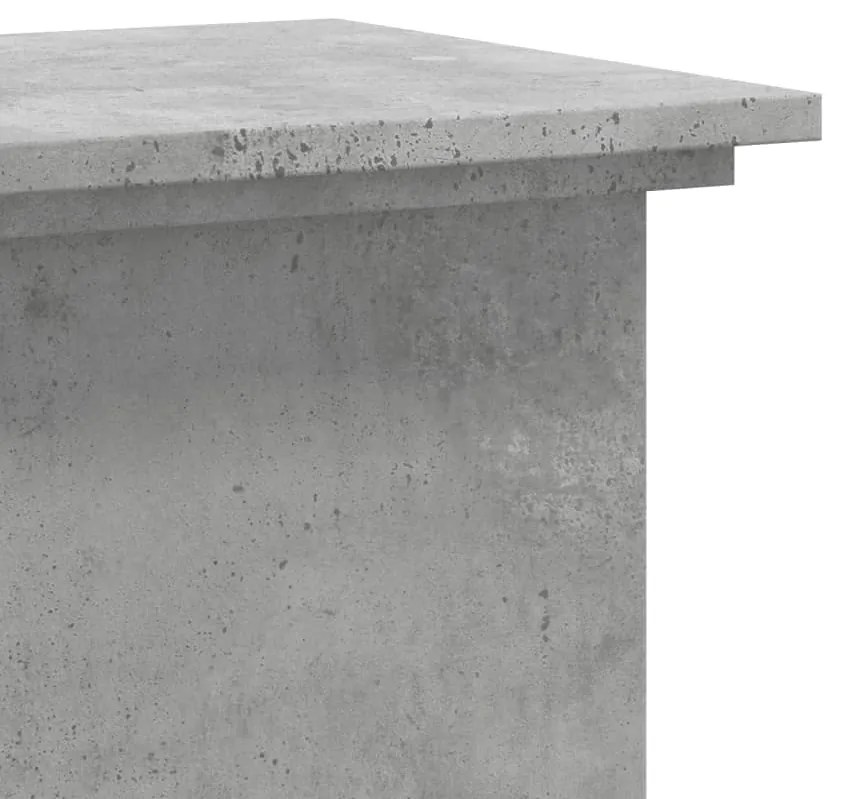 betonszürke szerelt fa növényállvány 33 x 33 x 80 cm