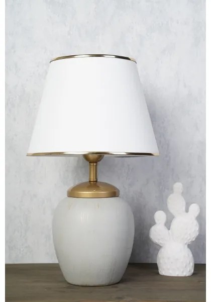 RAMZES asztali lámpa 1xE27/40W/230V fehér/szürke