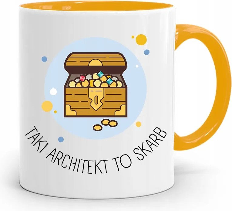 Sárga Építész Bögre Egy Ilyen Építész Egy Kincs, fényképes nyomtatással