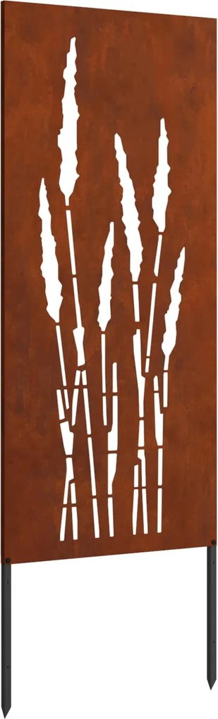 vidaXL Kertvédő vászon Virágos Rozsdás 50 x 140 cm időjárásálló acél