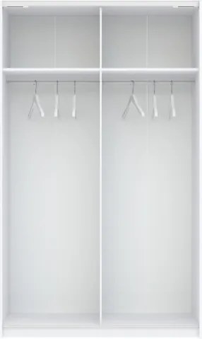 BERNO ruhásszekrény, 120 cm | Fehér + Kasmír
