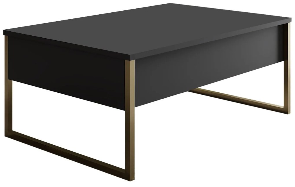 Dohányzóasztal Luxe - Anthracite, Gold