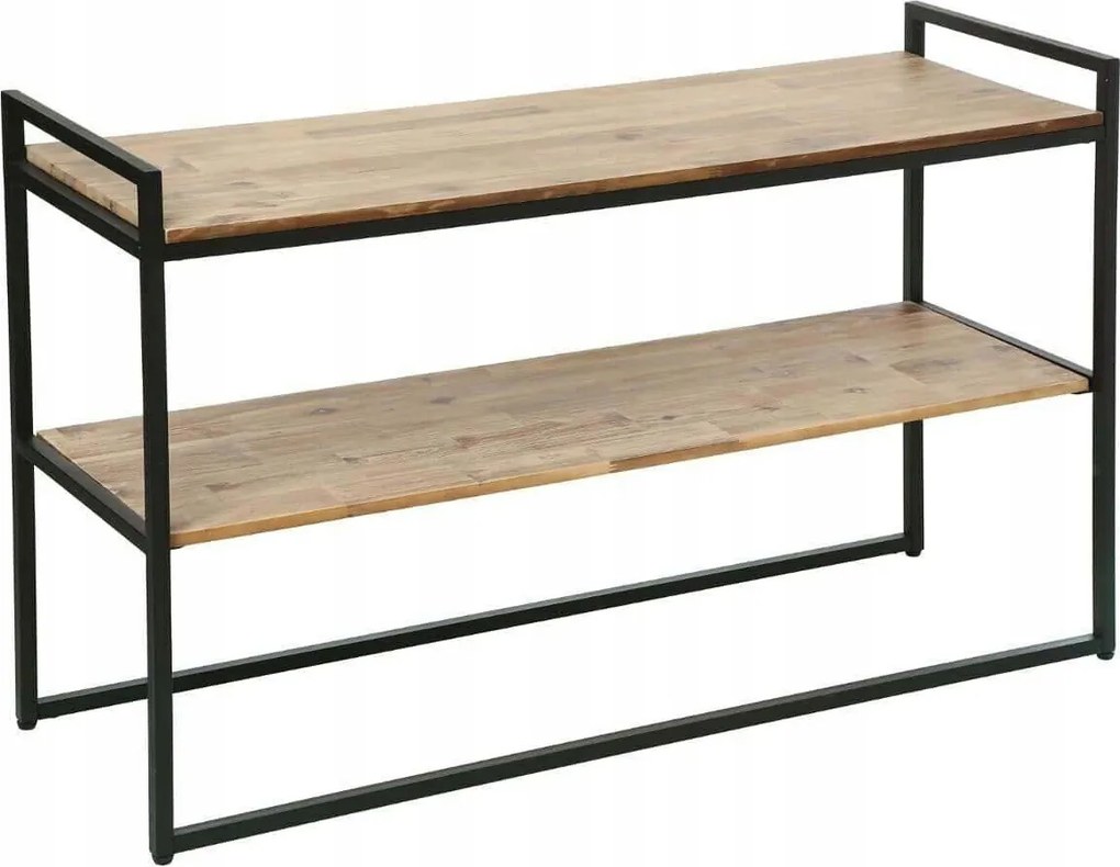 Fém konzol akácfa tömör 75cm Loft