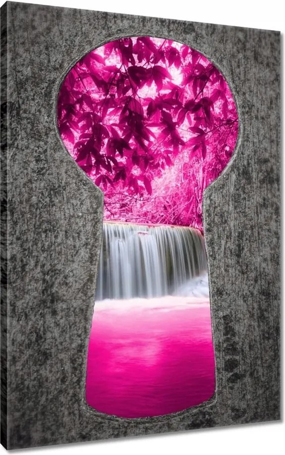 Vászonkép 80x120 Rózsaszín vízesés