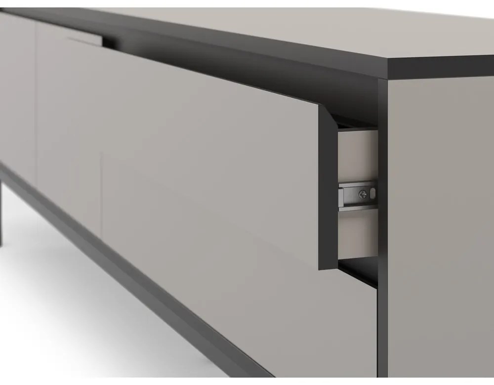 Szürke-bézs TV-állvány 180x55 cm Lorenza – Marckeric