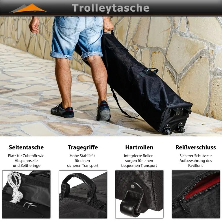 INSTENT PRO Kerti pavilon 3 x 3 m Woodland + 2 oldalfal