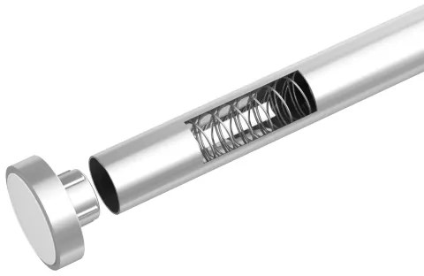 WENKO 24888100 - LUZ zuhanyrúd, 185 x 2,8 cm, rozsdamentes acél, fényes króm