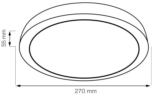 LED fürdőszobai mennyezeti lámpa LED/12W/230V Ø 27 cm IP44 tölgy