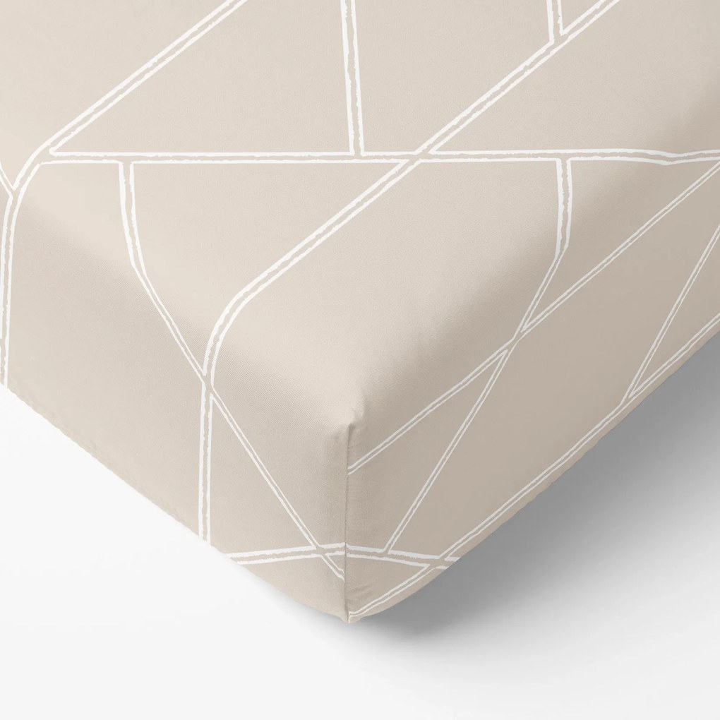 Goldea pamut gumis lepedő - geometriai vonalak lattén 80 x 160 cm