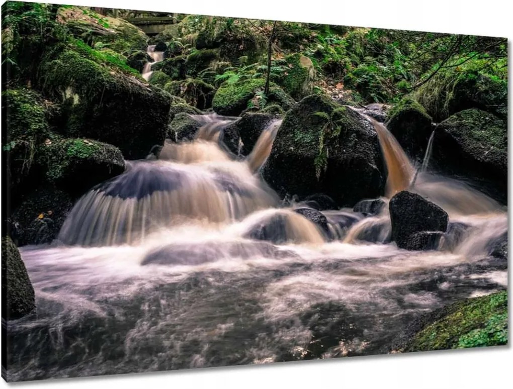 Vászonkép 90x60 Hegyi folyó