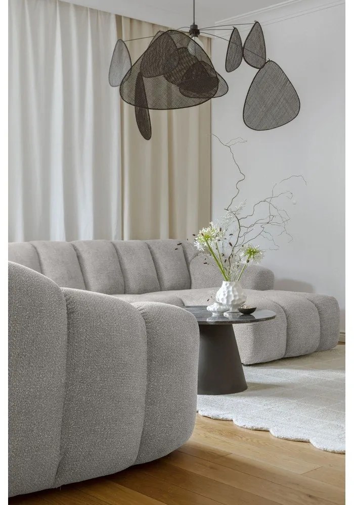 Világosszürke sarokkanapé (bal oldali-U alakú) Shell – Miuform