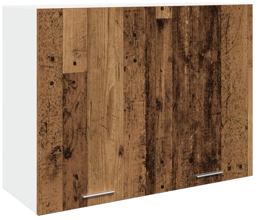 antik fa színű szerelt fa függőszekrény 80 x 31 x 60 cm