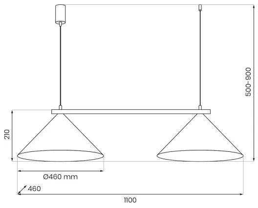 CAPITAL kábelre függesztett csillár 2xGX53/15W/230V fehér