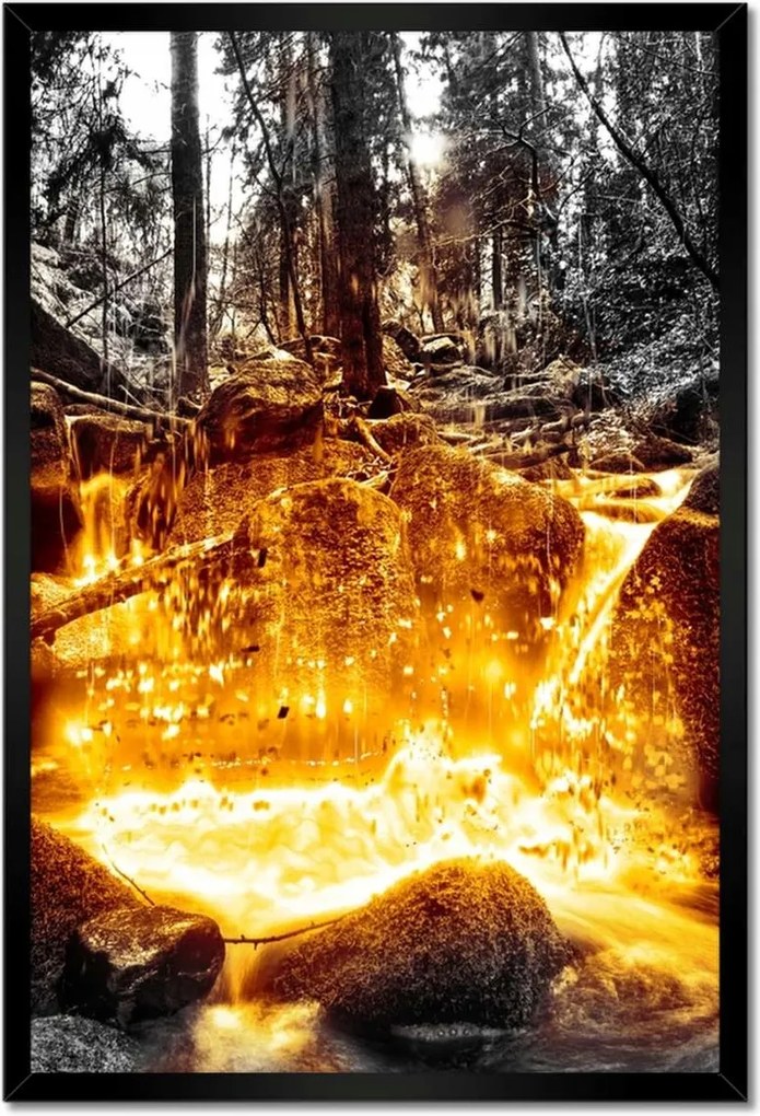 Bekeretezett poszterek 40x60 Hegyi folyó táj