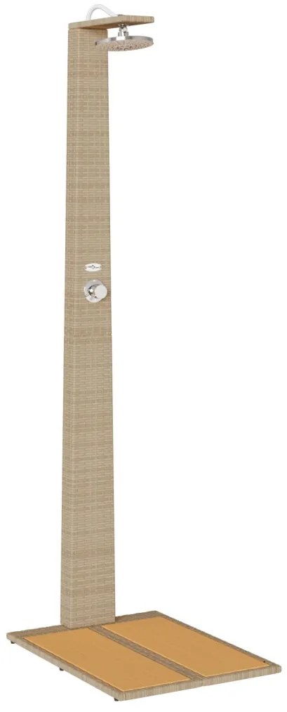 Kerti Zuhanyzó Bézs 60x80x214 cm Poli Rattan