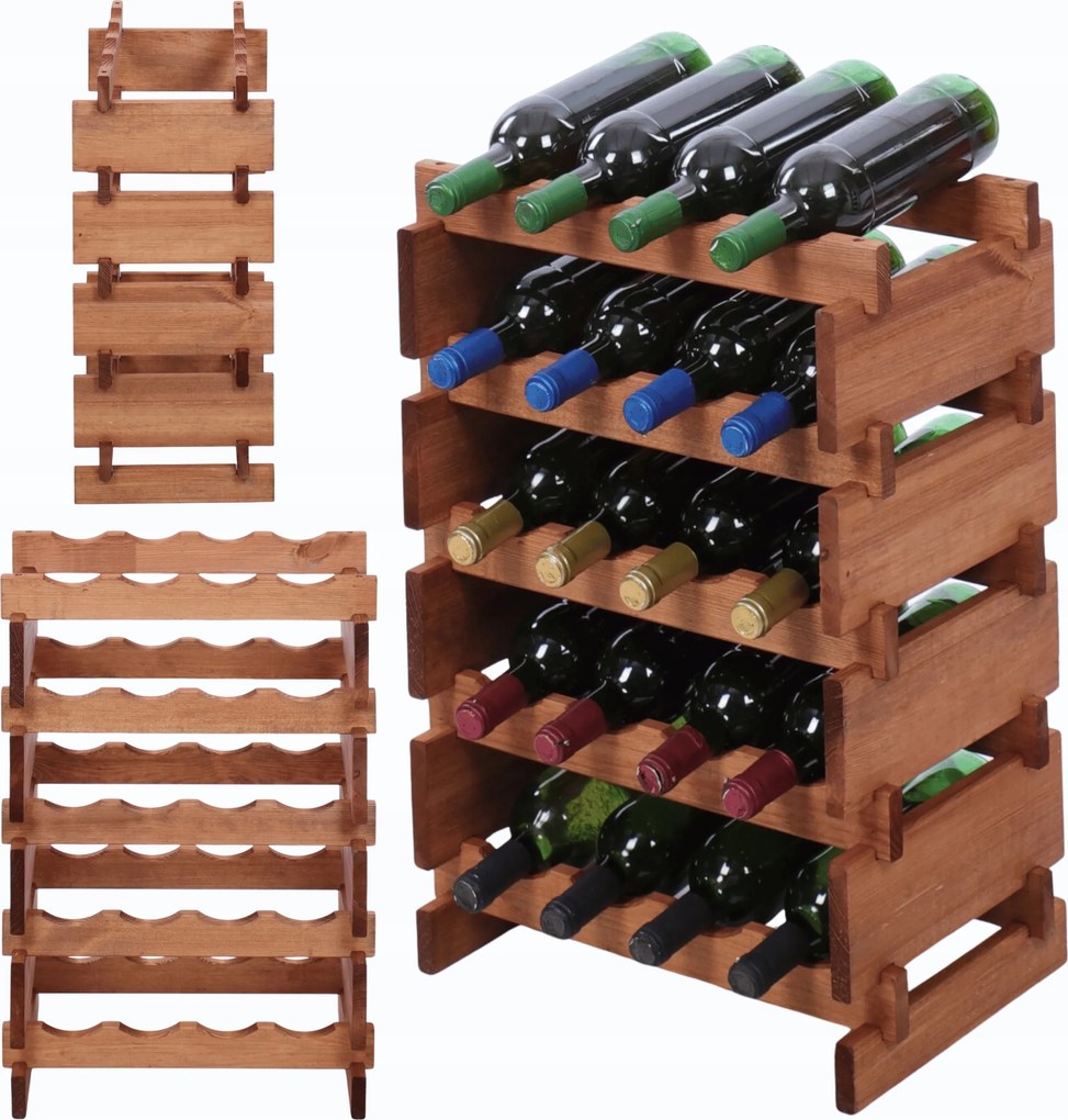 Bortartó állvány moduláris palacktartó állvány 5x4 összecsukható szerelés szerszámok nélkül