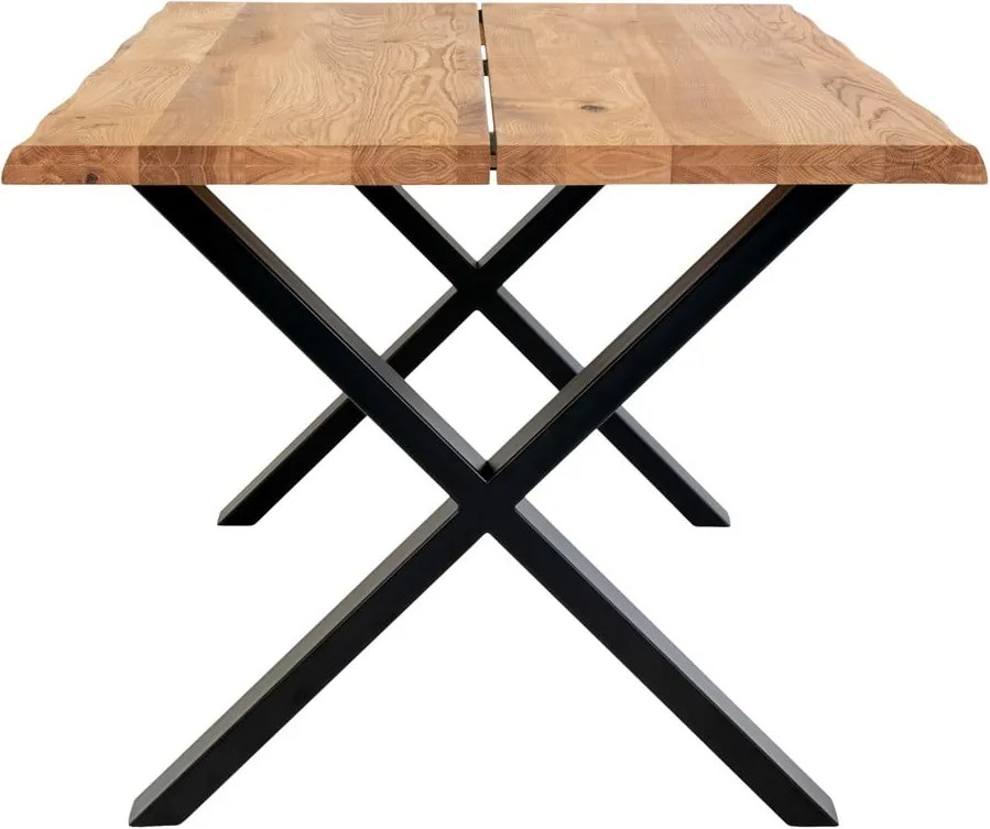 Toulon étkezőasztal tömör tölgyfa asztallappal, 140 x 95 cm - House Nordic