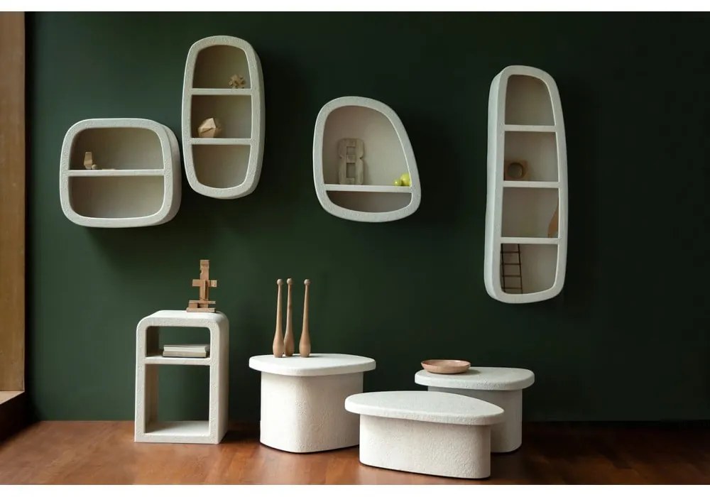 Krémszínű többszintes fali polc 38 cm Veda – Dutchbone