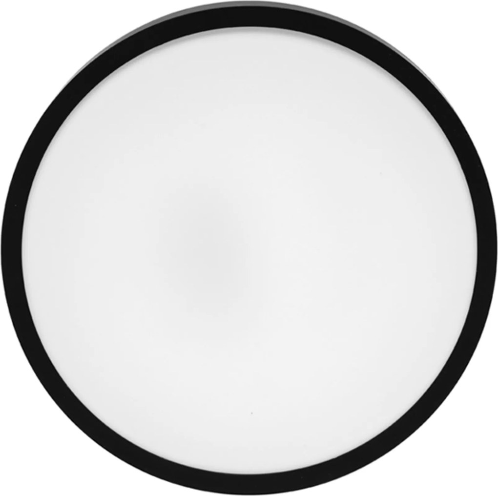 Ecolite Led mennyezeti kerek lámpa 12W 1200lm 4000K IP44 fekete kerettel W3090-