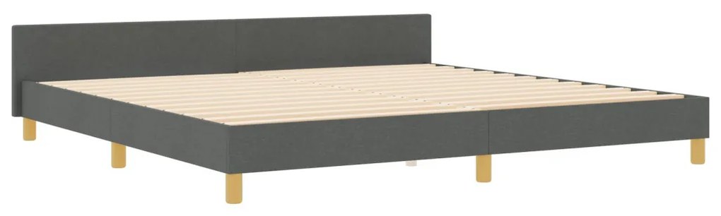 Sötétszürke Szövet Ágykeret 200x200 cm
