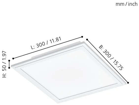 Eglo 32812 - LED mennyezeti lámpa SALOBRENA LED/16W/230V