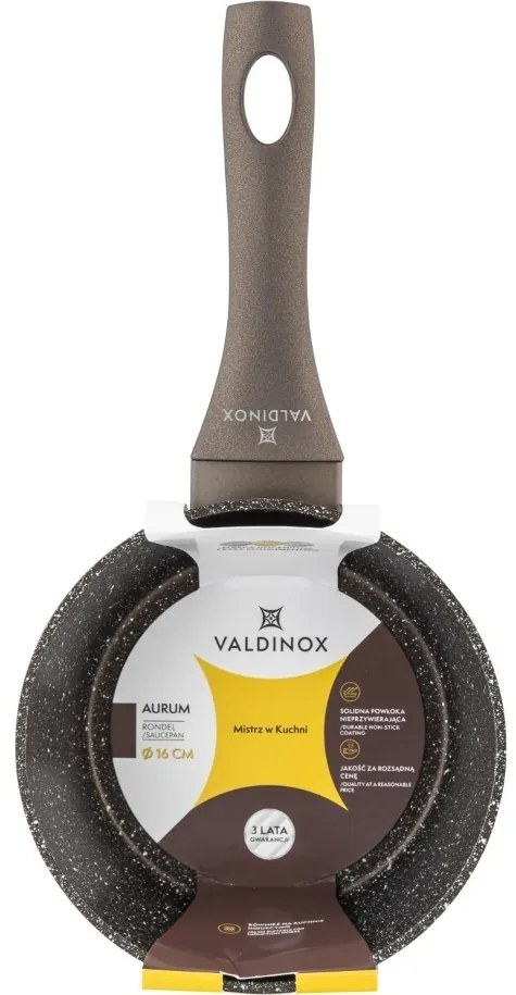 Valdinox Aurum nyeles edény tapadásmentes felülettel, 16 cm