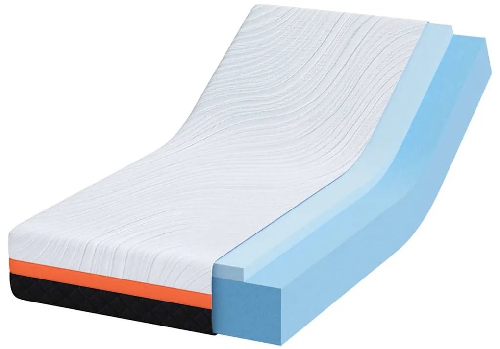 Matrac Fehér és Szürke 80 x 160 cm Gél Memóriahab