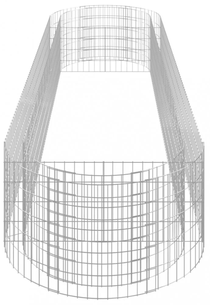 horganyzott vas gabion magaságyás 400x100x50 cm