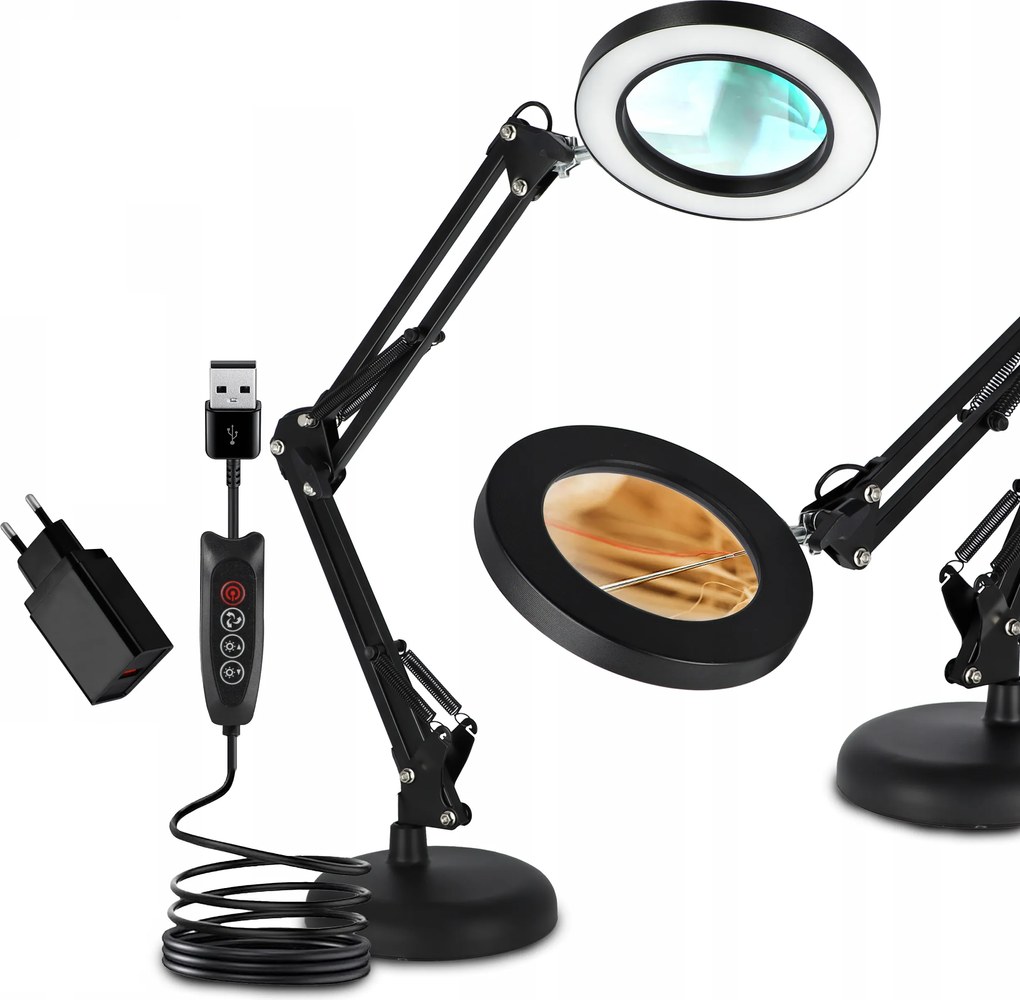 Led Asztali Lámpa Kozmetikai Lámpa Dimmerrel Nagyítóval