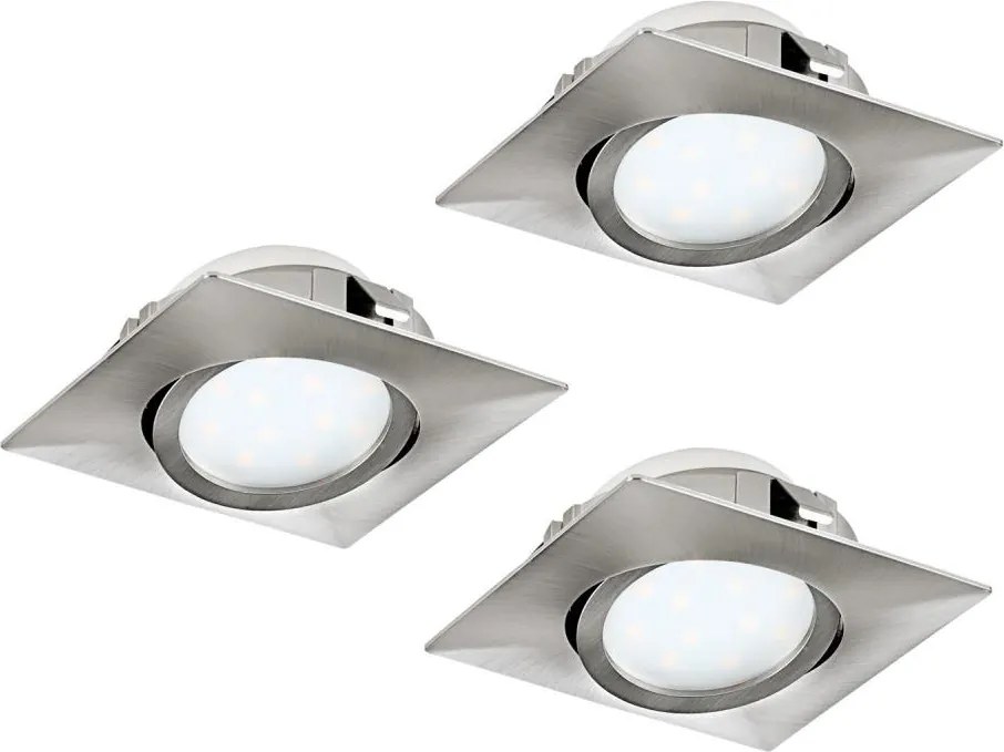 Eglo 95846 - 3 darabos PINEDA süllyesztett mennyezeti LED lámpatest LED/4,9W/230V