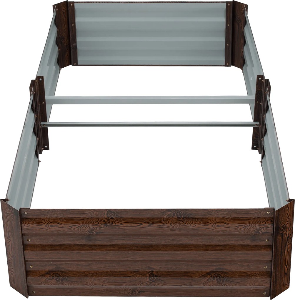 Magasított virágágy, barna, acél, NONKY TYP 7