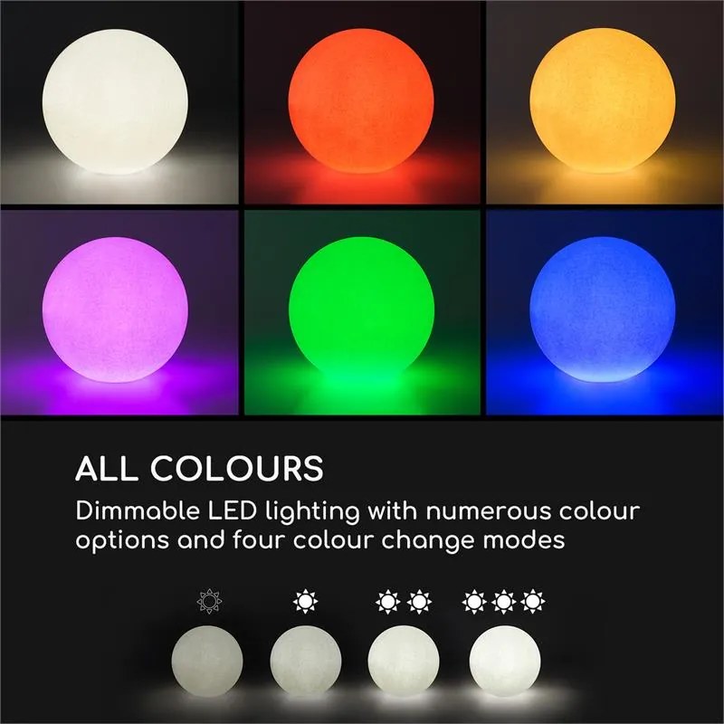 Shinestone Solar 50, gömblámpa, napelem, Ø 50 cm, RGB-LED, IP68, akkumulátor