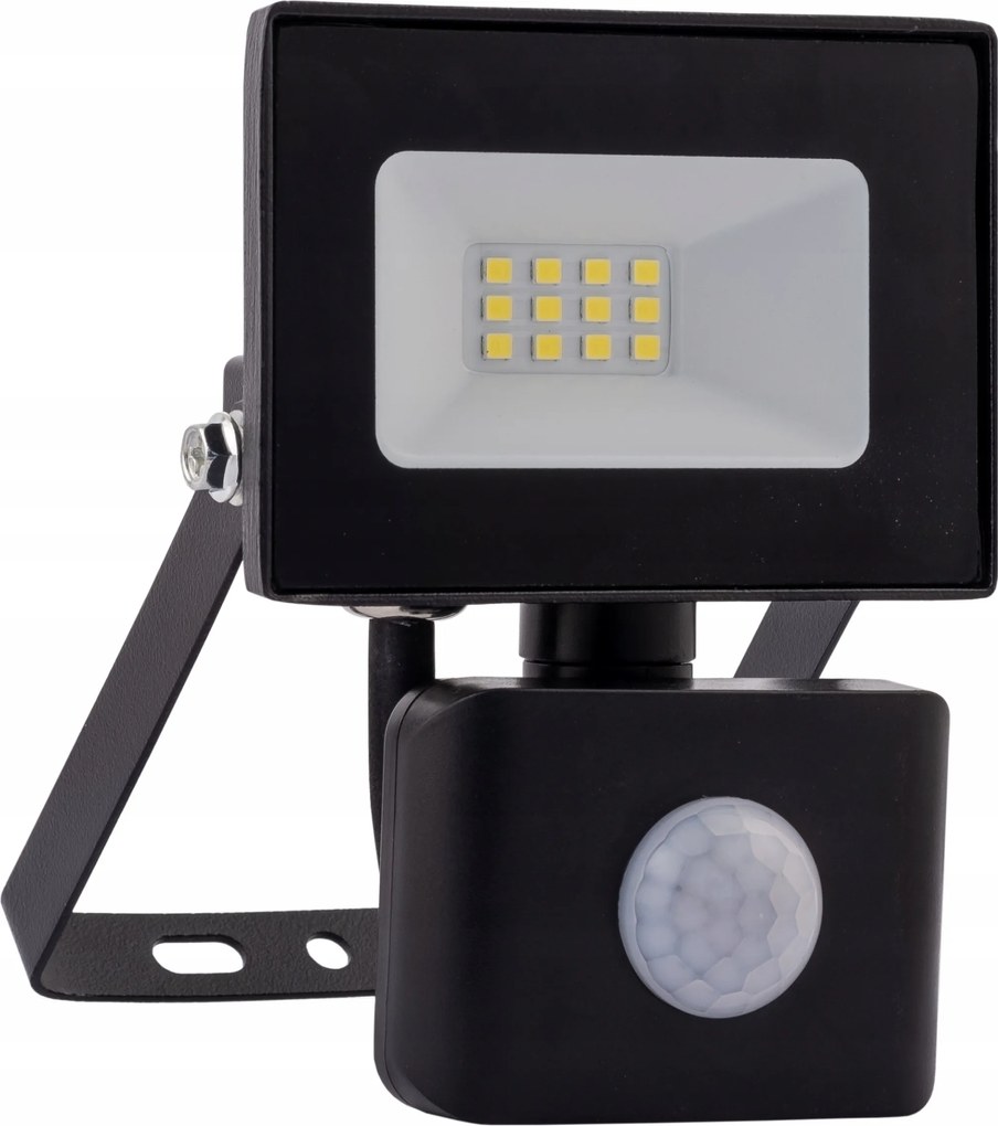 10W-os Led fényvető mozgásérzékelővel, fekete