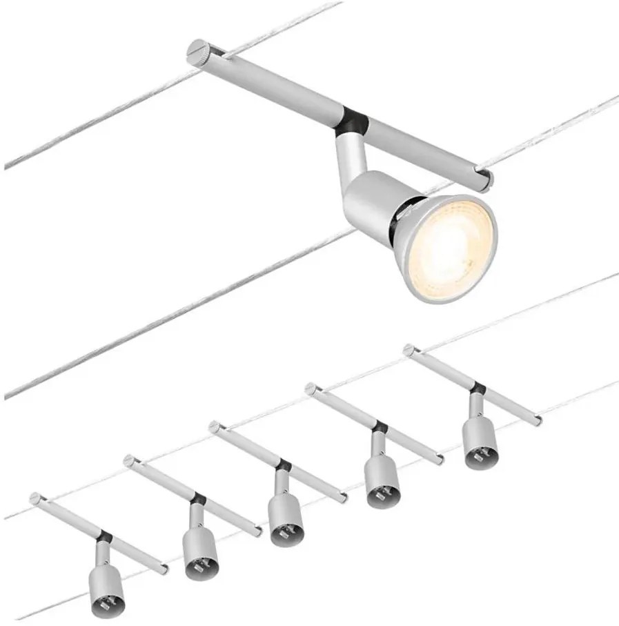 Paulmann 94442 - 5x GU5,3/10W SALT spotlámpa, matt króm, 230V