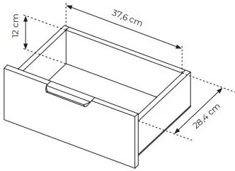 Éjjeliszekrény szett 2db. Versaccio D (scandi tölgy + fekete). 1071405