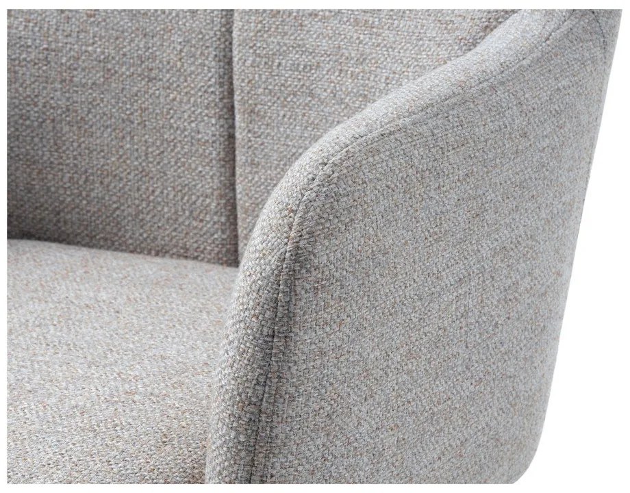 Világosszürke forgó relaxációs fotel Manning – Unique Furniture