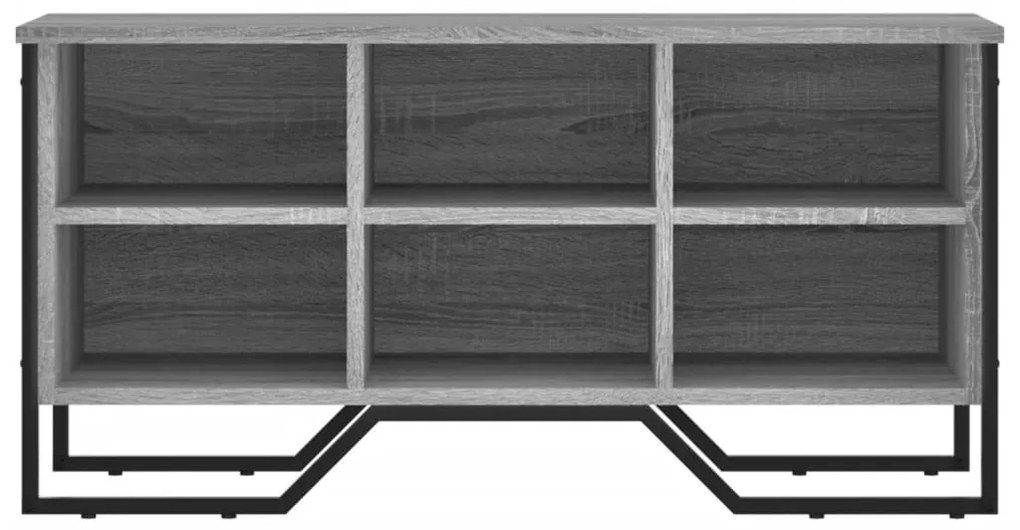 szürke sonoma színű szerelt fa cipőszekrény 90 x 38 x 45,5 cm