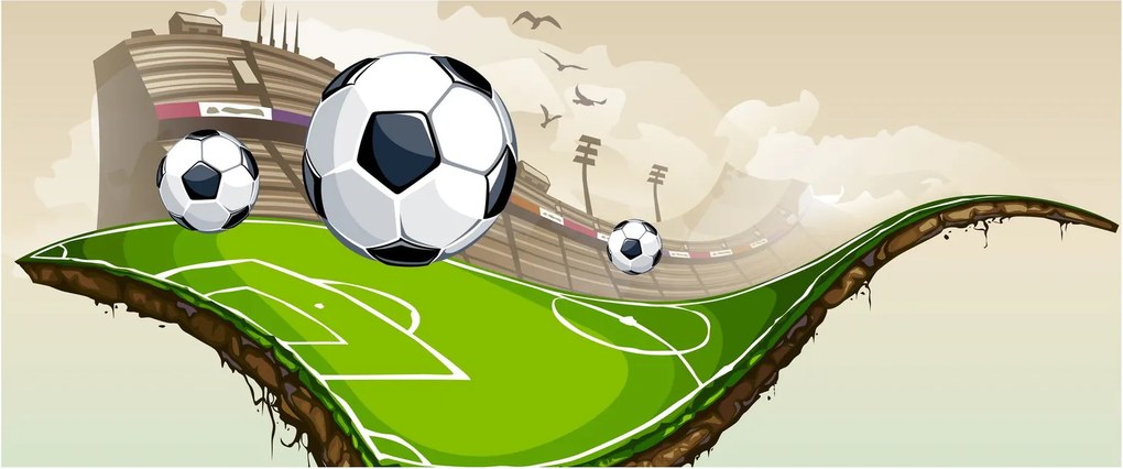 Kép - futballpálya (120x50 cm)